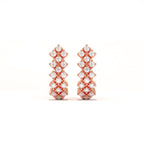 Aarinya Zig-Zag Honeycomb Triple-Row Lab-Grown Diamond Earrings, The Centurion Triple-Row Interlocking Mosaic Hoop Earrings