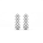 Aarinya Zig-Zag Honeycomb Triple-Row Lab-Grown Diamond Earrings, The Centurion Triple-Row Interlocking Mosaic Hoop Earrings
