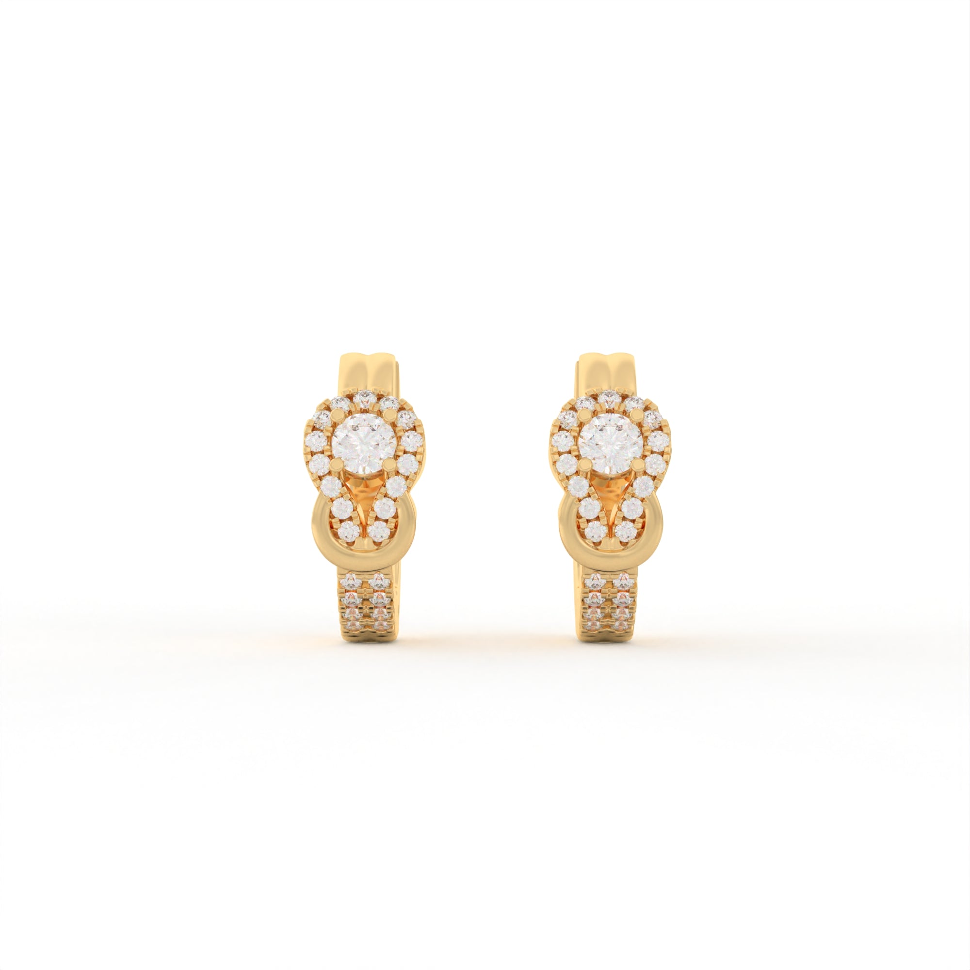 Aarinya Sailor's Knot Diamond Hoop Earring, The Vantage Silhouette Infinity Loop Statement Hoops