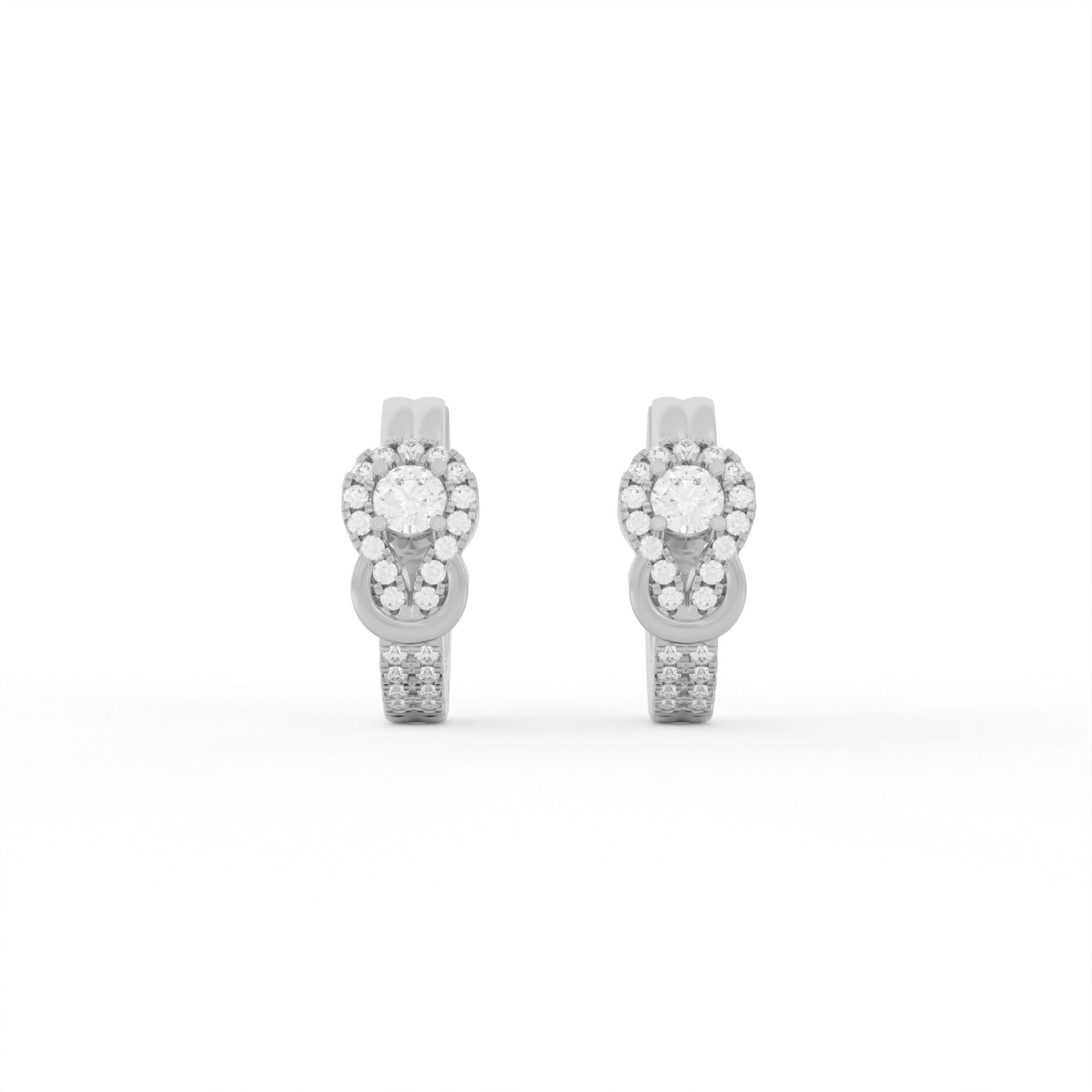 Aarinya Sailor's Knot Diamond Hoop Earring, The Vantage Silhouette Infinity Loop Statement Hoops