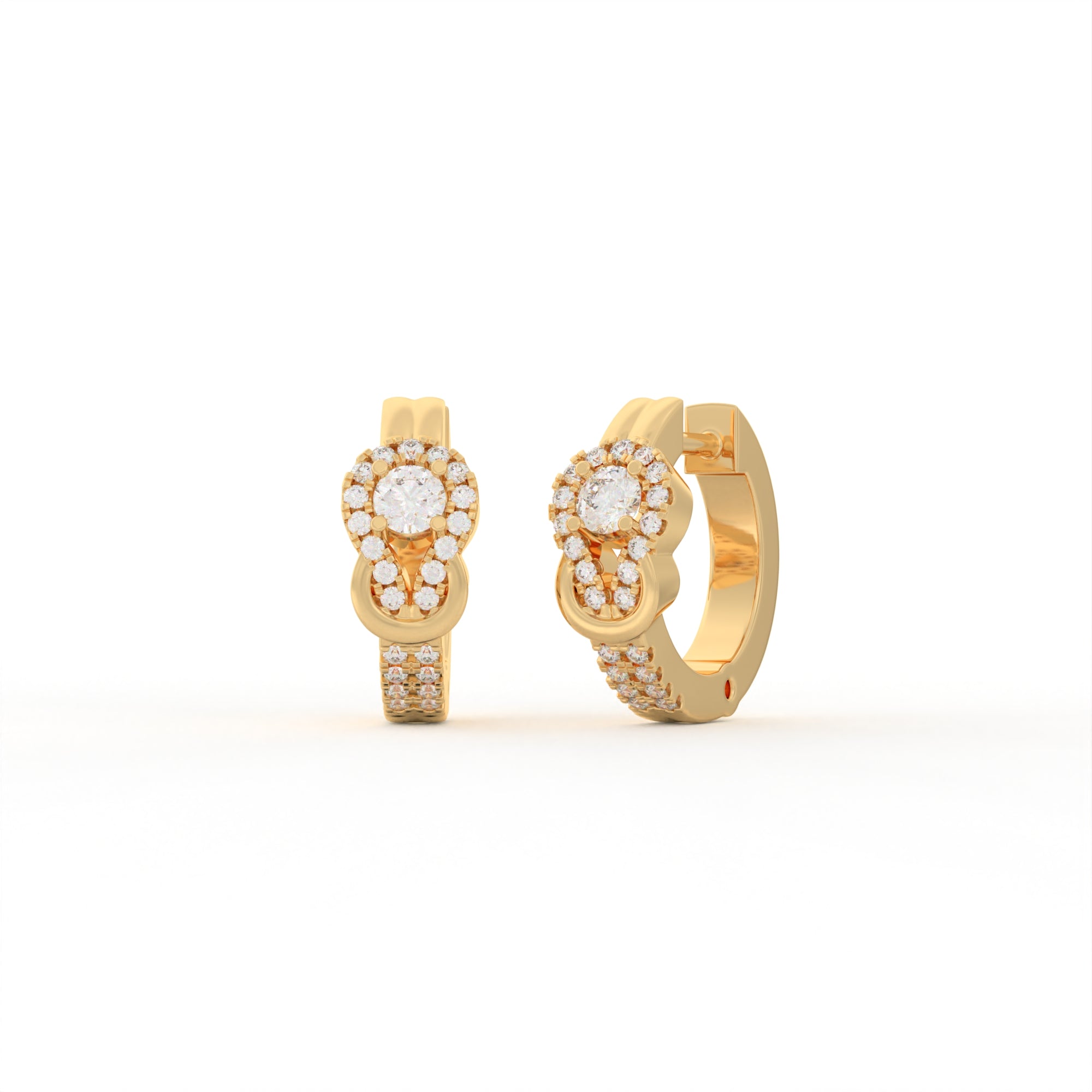 Aarinya Sailor's Knot Diamond Hoop Earring, The Vantage Silhouette Infinity Loop Statement Hoops
