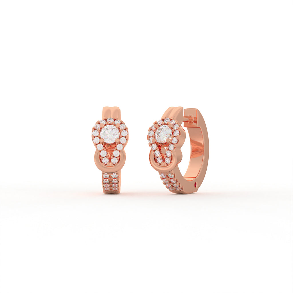 Aarinya Sailor's Knot Diamond Hoop Earring, The Vantage Silhouette Infinity Loop Statement Hoops