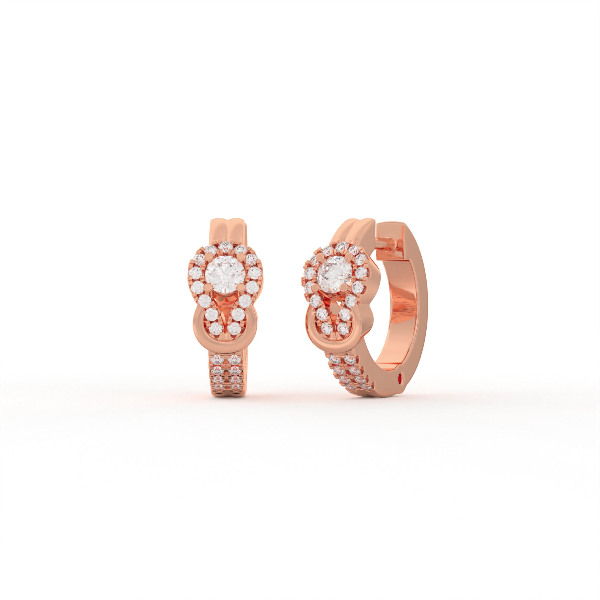 Aarinya Sailor's Knot Diamond Hoop Earring, The Vantage Silhouette Infinity Loop Statement Hoops