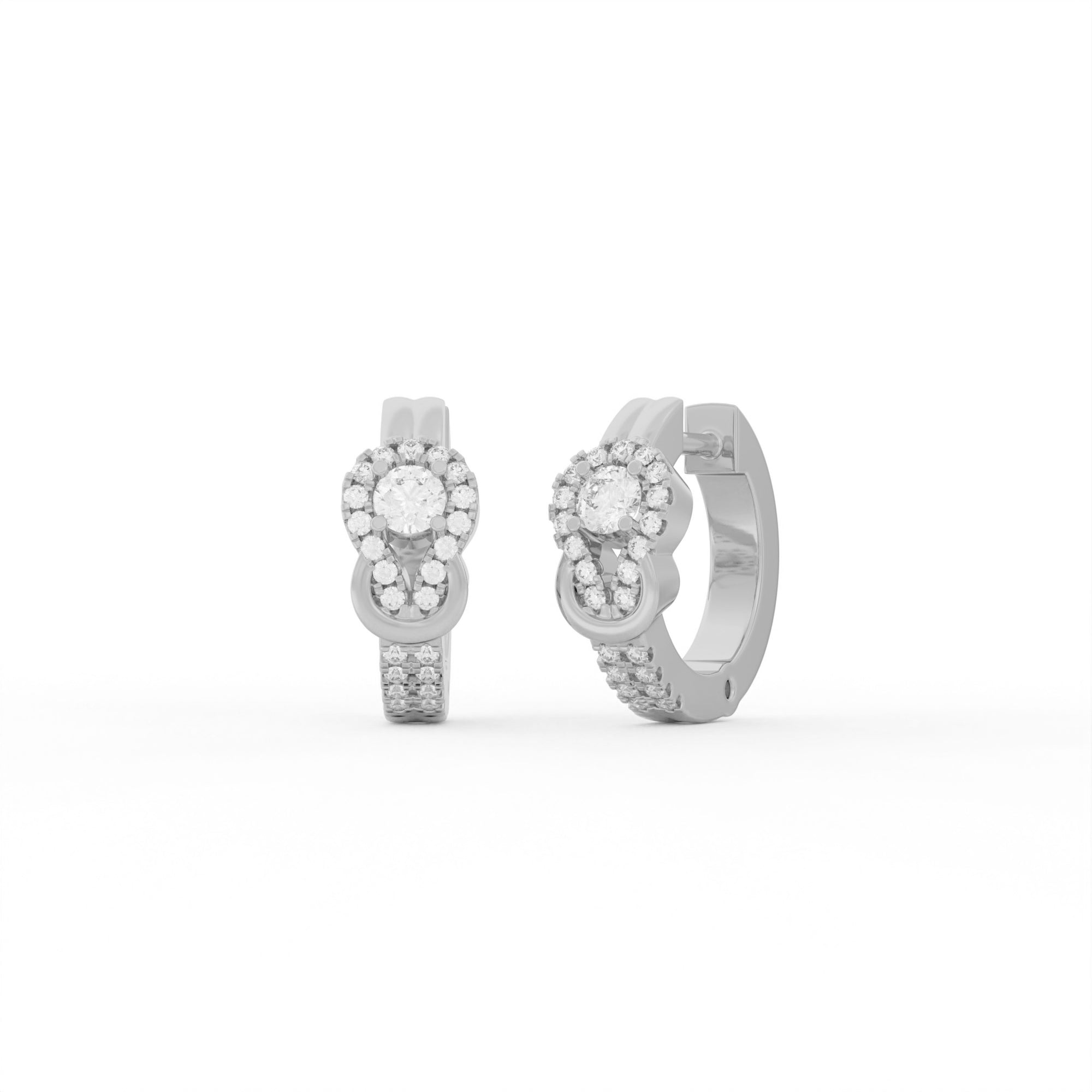 Aarinya Sailor's Knot Diamond Hoop Earring, The Vantage Silhouette Infinity Loop Statement Hoops