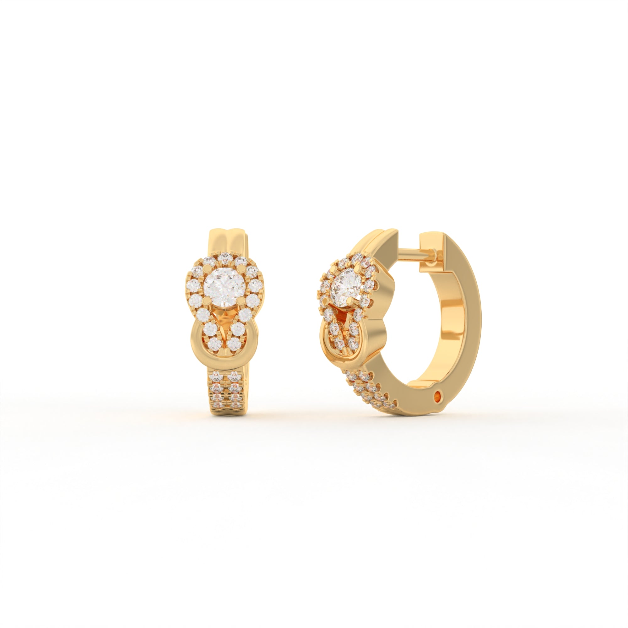 Aarinya Sailor's Knot Diamond Hoop Earring, The Vantage Silhouette Infinity Loop Statement Hoops