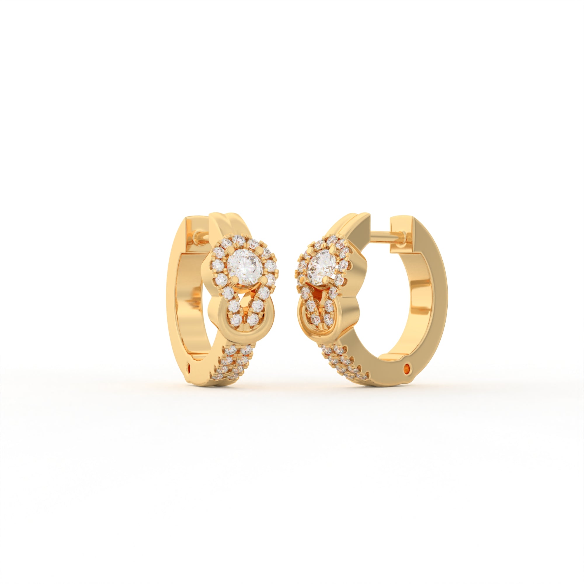 Aarinya Sailor's Knot Diamond Hoop Earring, The Vantage Silhouette Infinity Loop Statement Hoops