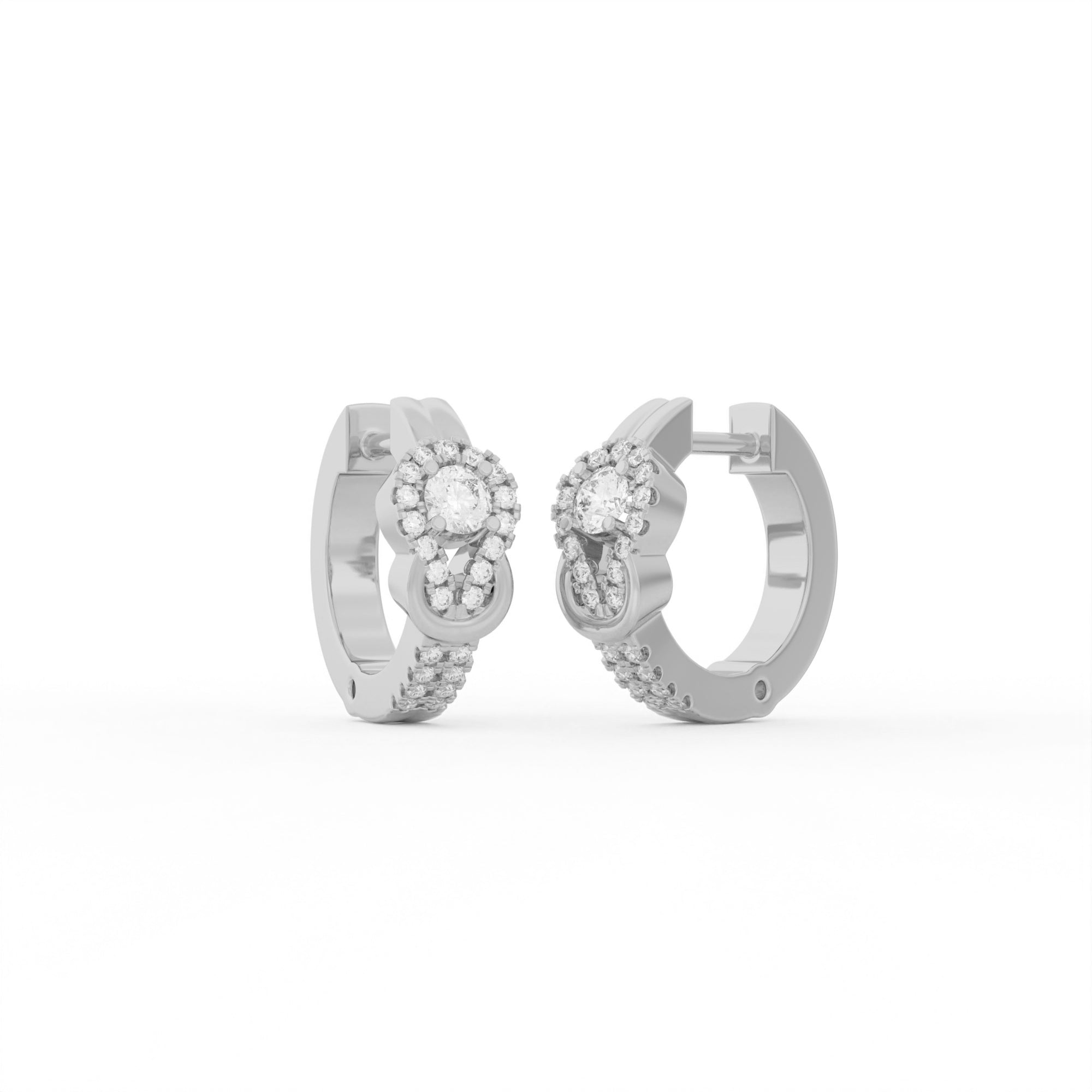 Aarinya Sailor's Knot Diamond Hoop Earring, The Vantage Silhouette Infinity Loop Statement Hoops