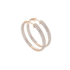 Aarinya Triple-Row Inside-Out Diamond Hoop Earrings, The Pave Triple-Band Hoops