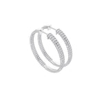 Aarinya Triple-Row Inside-Out Diamond Hoop Earrings, The Pave Triple-Band Hoops
