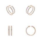 Aarinya Triple-Row Inside-Out Diamond Hoop Earrings, The Pave Triple-Band Hoops