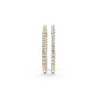 Aarinya Shared-Prong Diamond Hoop Earrings, The Single-Row Shared-Prong Inside-Out Diamond Hoops