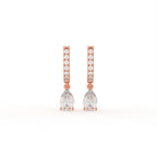 Aarinya Pear-Cut Solitaire Linear Diamond Drop Earrings, The Vantage Silhouette Teardrop Drop Earring