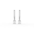 Aarinya Pear-Cut Solitaire Linear Diamond Drop Earrings, The Vantage Silhouette Teardrop Drop Earring