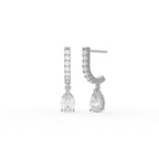 Aarinya Pear-Cut Solitaire Linear Diamond Drop Earrings, The Vantage Silhouette Teardrop Drop Earring