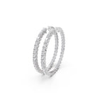 Aarinya Shared-Prong Diamond Hoop Earrings, The Single-Row Shared-Prong Inside-Out Diamond Hoops