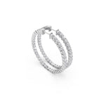 Aarinya Shared-Prong Diamond Hoop Earrings, The Single-Row Shared-Prong Inside-Out Diamond Hoops