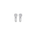 Aarinya Floral Cluster Double-Row Diamond Huggie Earrings, The Centurion Minimalist Split-Shank Flower Cluster Hoops