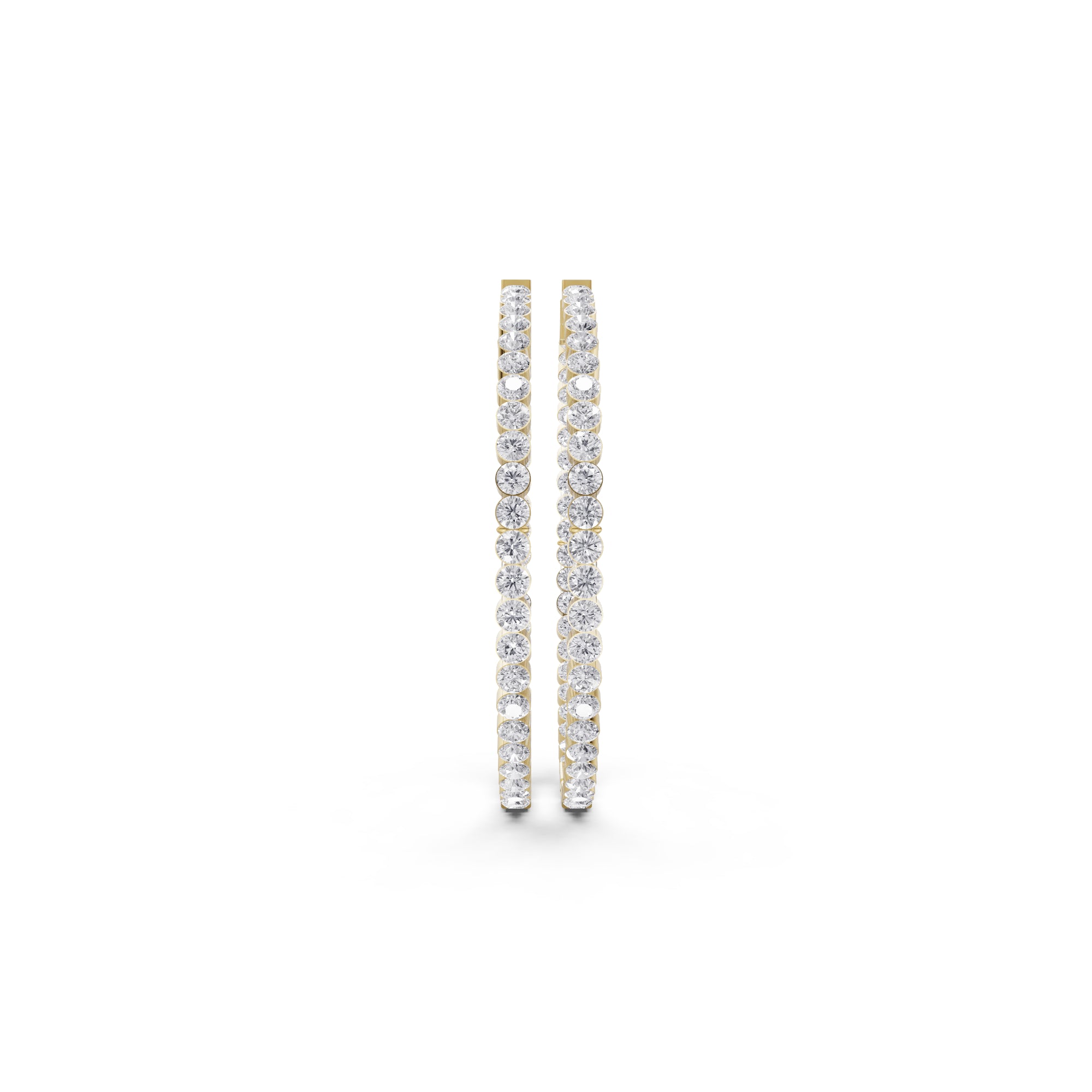 Aarinya Halo Orbit Bezel-Set Lab grown Diamond Hoops