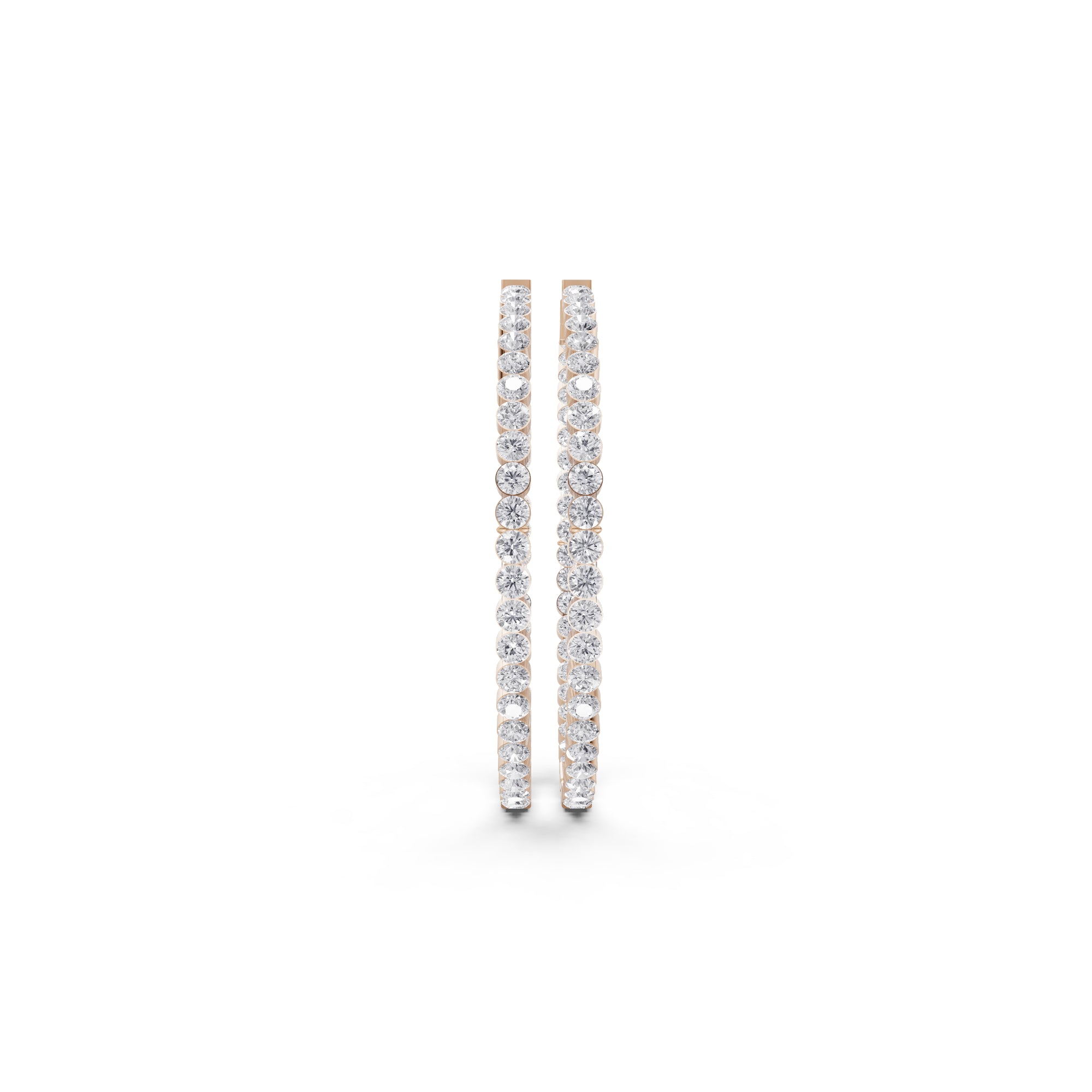 Aarinya Halo Orbit Bezel-Set Lab grown Diamond Hoops
