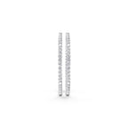 Aarinya Halo Orbit Bezel-Set Lab grown Diamond Hoops, Double-Line Inside-Out Diamond Hoop Earrings