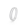 Aarinya Halo Orbit Bezel-Set Lab grown Diamond Hoops, Double-Line Inside-Out Diamond Hoop Earrings