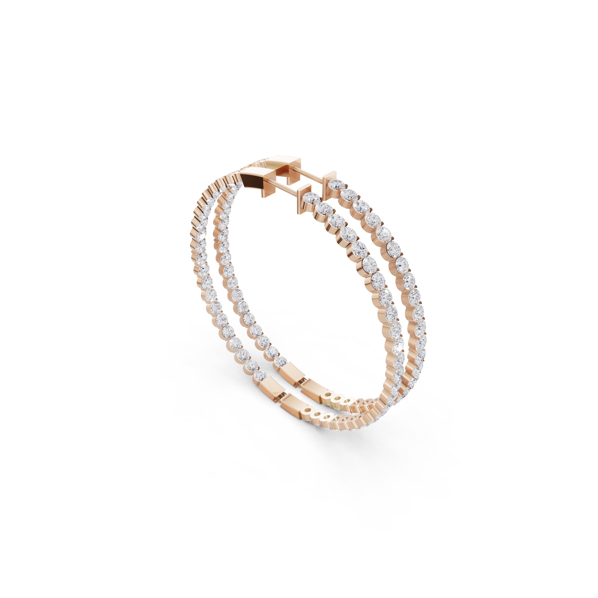 Aarinya Halo Orbit Bezel-Set Lab grown Diamond Hoops