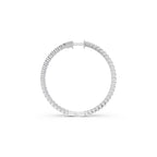 Aarinya Halo Orbit Bezel-Set Lab grown Diamond Hoops, Double-Line Inside-Out Diamond Hoop Earrings