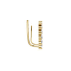 Aarinya Diamond Wave Ear Climbers, Curved Diamond Ear Sweeps