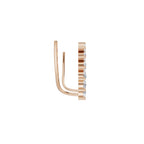 Aarinya Diamond Wave Ear Climbers, Curved Diamond Ear Sweeps