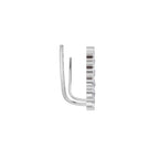 Aarinya Diamond Wave Ear Climbers, Curved Diamond Ear Sweeps