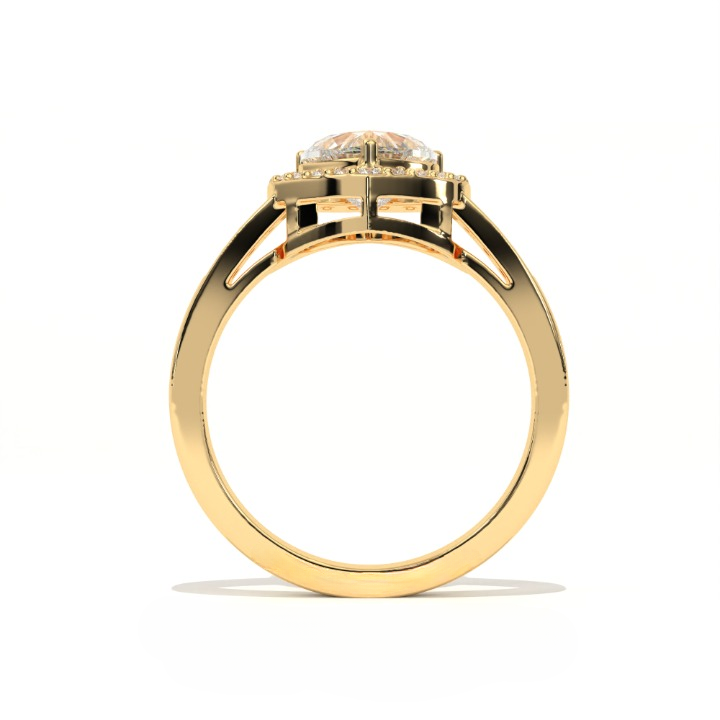 Aarinya Amour Heart Halo Ring, Valentine Radiant Ring, Aarinya Devotion Halo Ring, Heart Shaped Engagement Ring