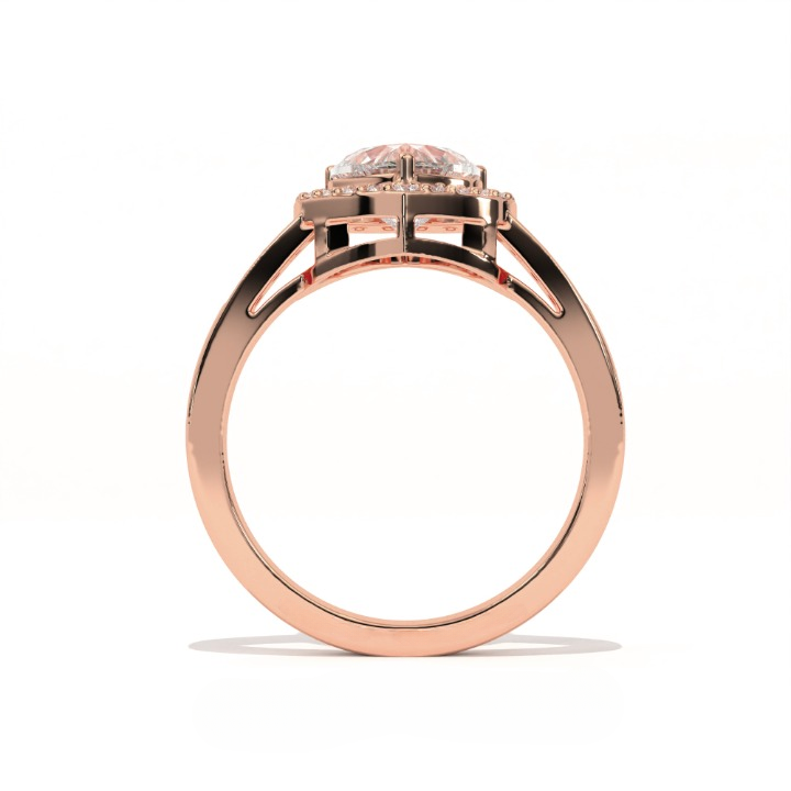 Aarinya Amour Heart Halo Ring, Valentine Radiant Ring, Aarinya Devotion Halo Ring, Heart Shaped Engagement Ring