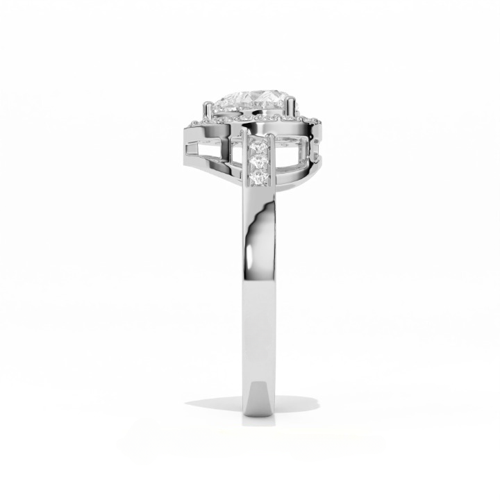 Aarinya Amour Heart Halo Ring, Valentine Radiant Ring, Aarinya Devotion Halo Ring, Heart Shaped Engagement Ring