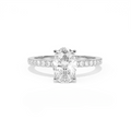 Aarinya Oval Cut Diamond Engagement Ring, Trendy Oval Ring, Birthday Gift Diamond Ring