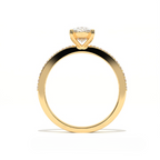 Aarinya Oval Cut Diamond Engagement Ring, Trendy Oval Ring, Birthday Gift Diamond Ring