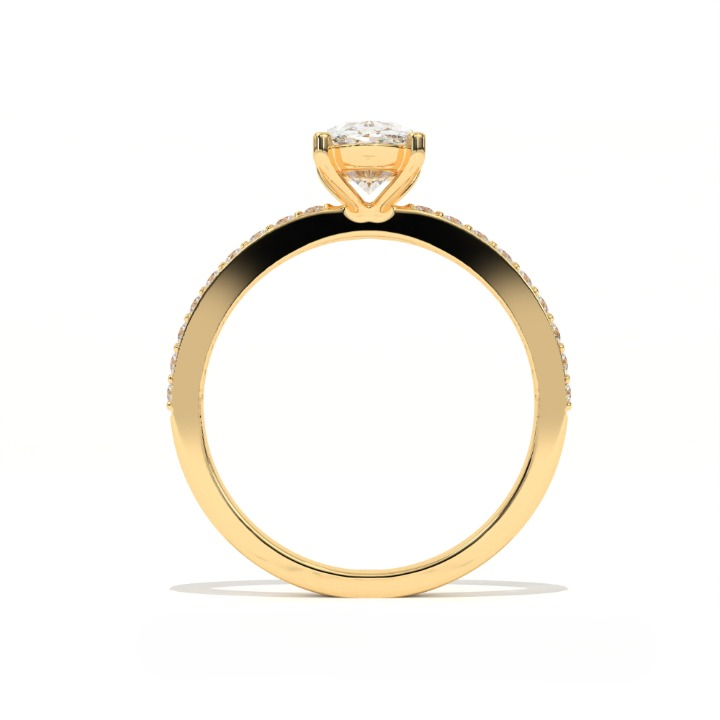 Aarinya Oval Cut Diamond Engagement Ring, Trendy Oval Ring, Birthday Gift Diamond Ring