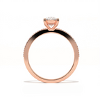 Aarinya Oval Cut Diamond Engagement Ring, Trendy Oval Ring, Birthday Gift Diamond Ring