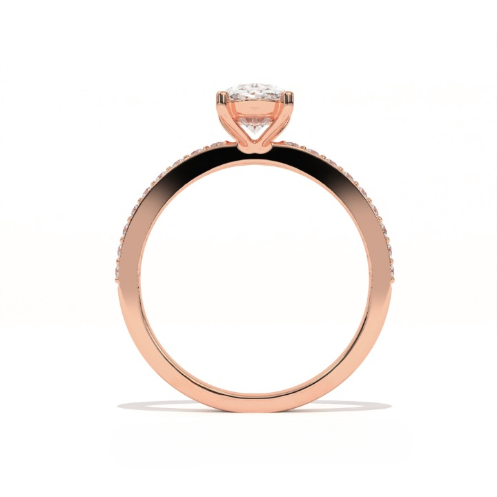 Aarinya Oval Cut Diamond Engagement Ring, Trendy Oval Ring, Birthday Gift Diamond Ring
