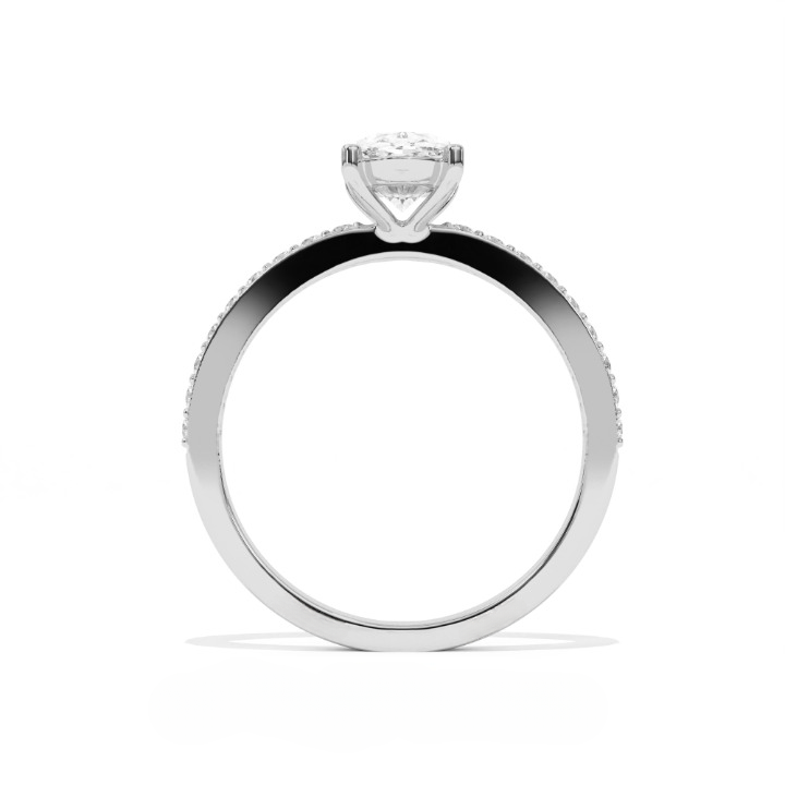 Aarinya Oval Cut Diamond Engagement Ring, Trendy Oval Ring, Birthday Gift Diamond Ring