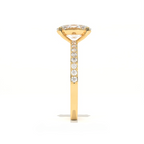 Aarinya Oval Cut Diamond Engagement Ring, Trendy Oval Ring, Birthday Gift Diamond Ring
