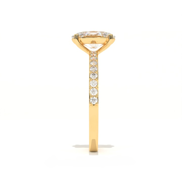 Aarinya Oval Cut Diamond Engagement Ring, Trendy Oval Ring, Birthday Gift Diamond Ring