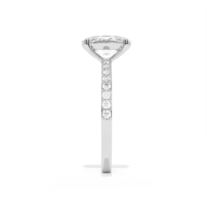 Aarinya Oval Cut Diamond Engagement Ring, Trendy Oval Ring, Birthday Gift Diamond Ring