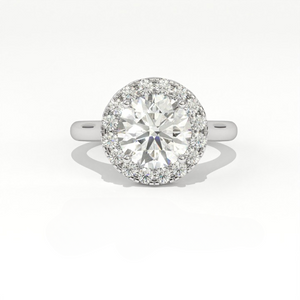 Aarinya Majestic Round Halo Ring, The Imperial Brilliance Statement Ring