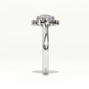 Aarinya Majestic Round Halo Ring, The Imperial Brilliance Statement Ring