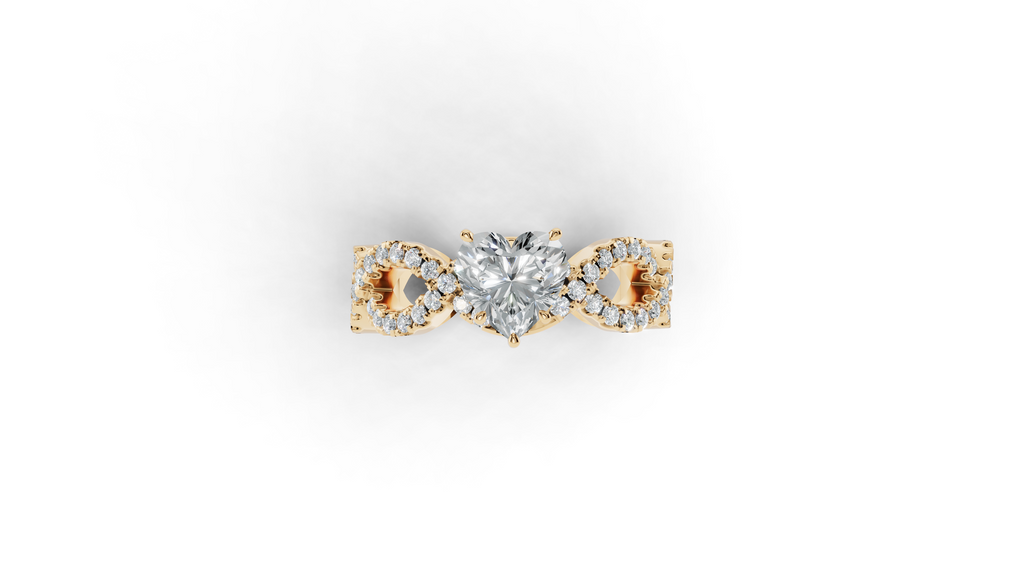 Aarinya Amour Infinity Lab-Grown Diamond Halo Ring, The Evermore Infinite Heart Ring