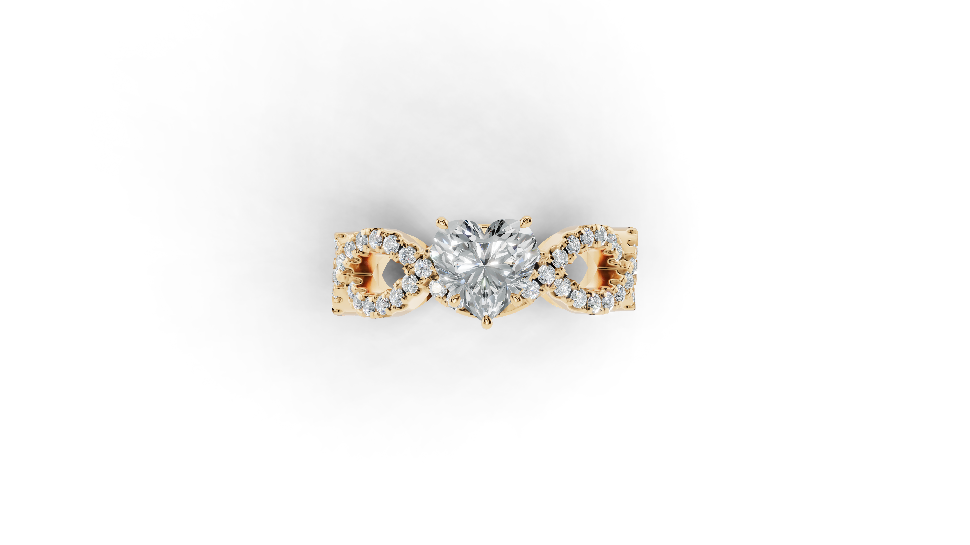 Aarinya Amour Infinity Lab-Grown Diamond Halo Ring, The Evermore Infinite Heart Ring