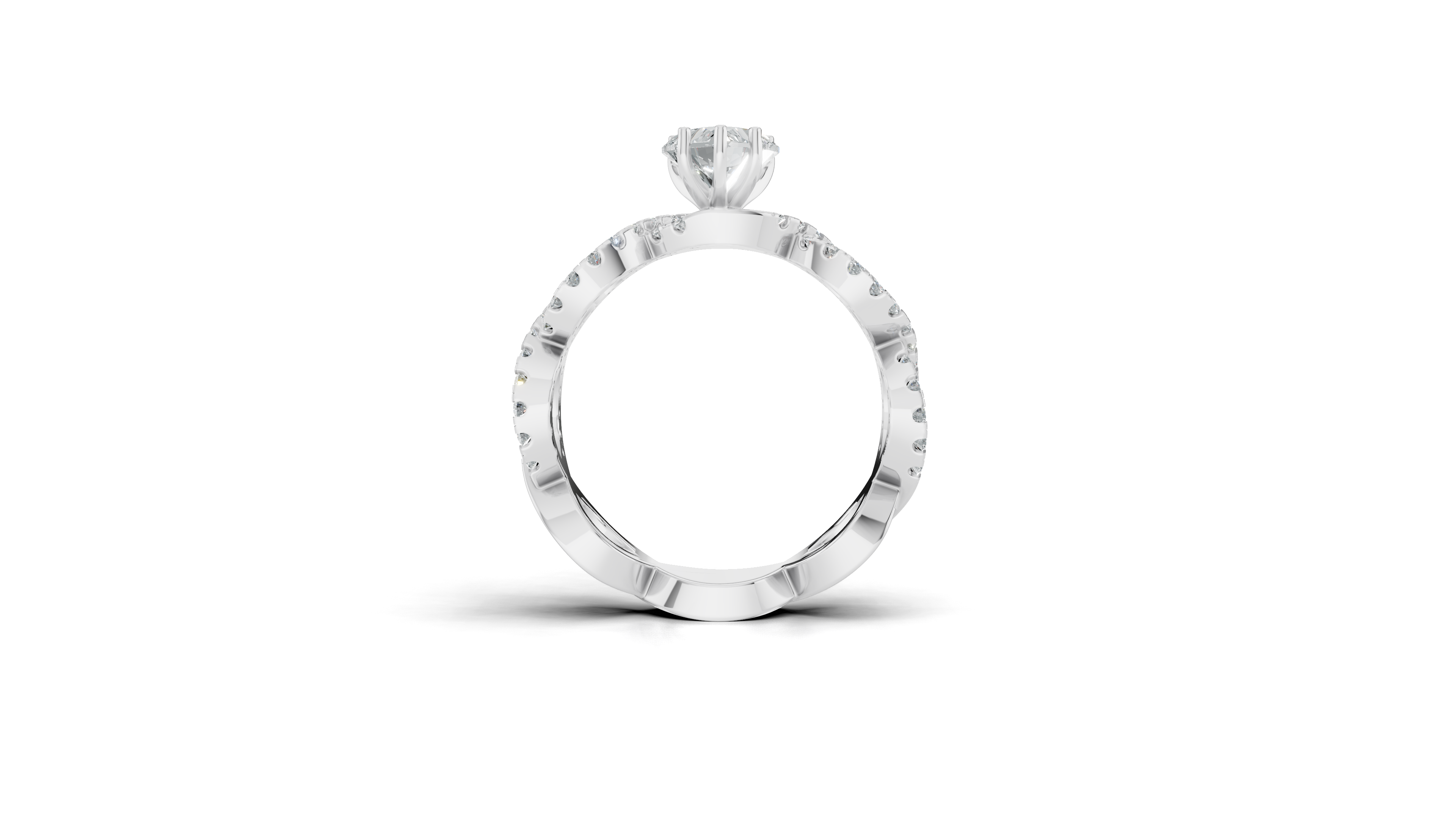 Aarinya Amour Infinity Lab-Grown Diamond Halo Ring, The Evermore Infinite Heart Ring