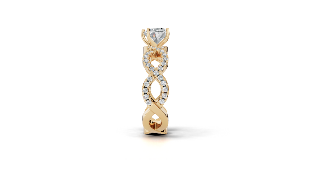 Aarinya Amour Infinity Lab-Grown Diamond Halo Ring, The Evermore Infinite Heart Ring