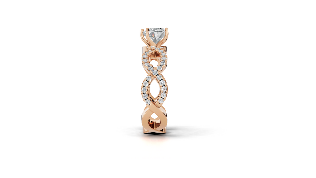 Aarinya Amour Infinity Lab-Grown Diamond Halo Ring, The Evermore Infinite Heart Ring