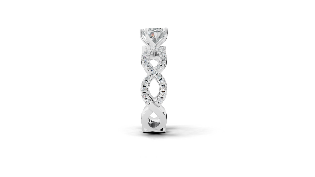 Aarinya Amour Infinity Lab-Grown Diamond Halo Ring, The Evermore Infinite Heart Ring